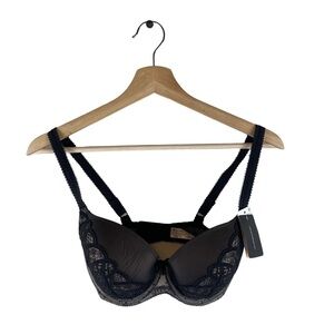 Wacoal Black Underwire Lace Bra Size 32 DD New